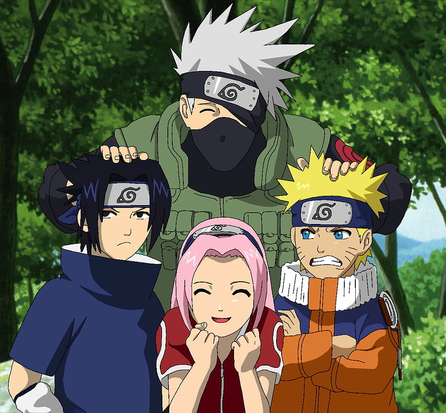Team 7 Naruto Shippuden Anime Wallpaper Kakashi Sasuke Sakura Naruto HD wallpaper