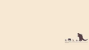 Godzilla as Japan's National Animal Size Comparison Wallpaper HD wallpaper