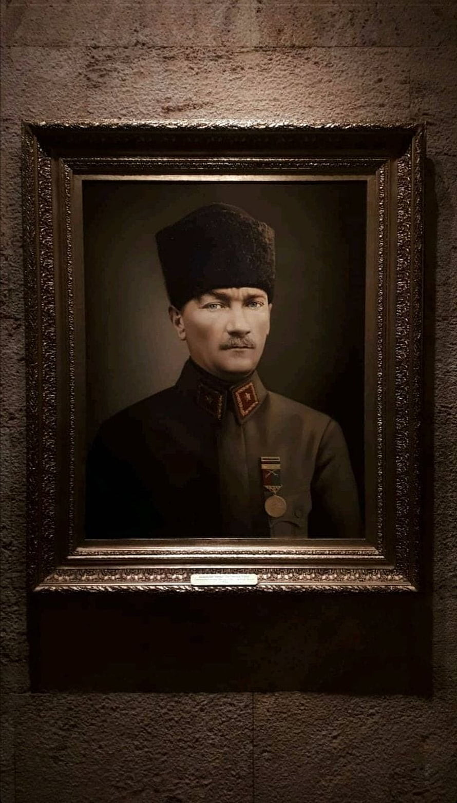Portrait of Mustafa Kemal Atatürk in Military Uniform and Fez HD phone wallpaper