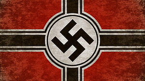 Vintage Nazi Party Flag Design With Distressed Texture And Cross Pattern HD wallpaper