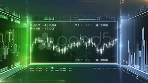Futuristic Forex Trading Dashboard with Candlestick Charts and Financial Data Visualization HD wallpaper