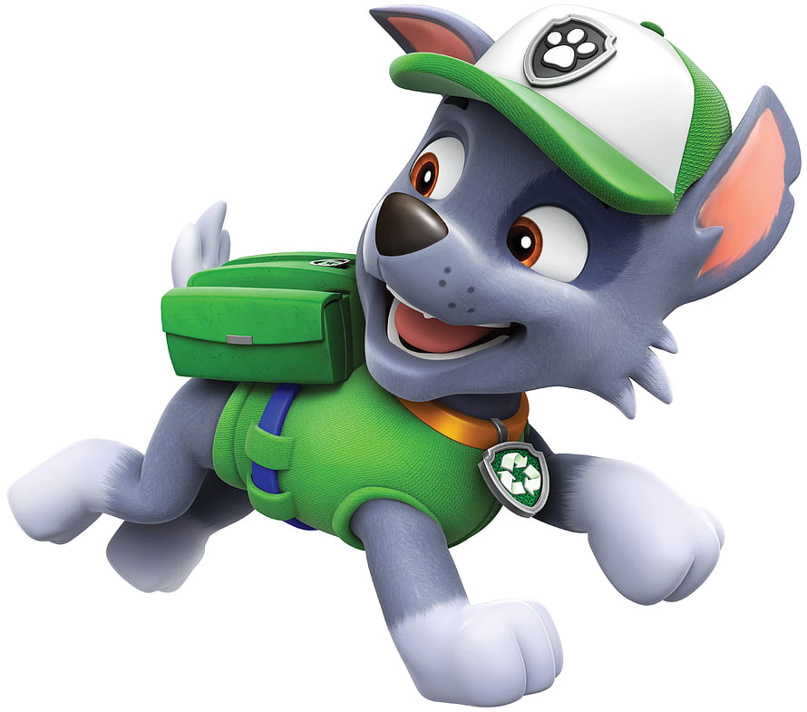 Rocky from PAW Patrol in Green Recycling Gear and Cap HD wallpaper