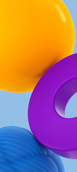 Abstract 3D Render of Colorful Geometric Shapes with Smooth Surfaces and Vibrant Colors HD phone wallpaper
