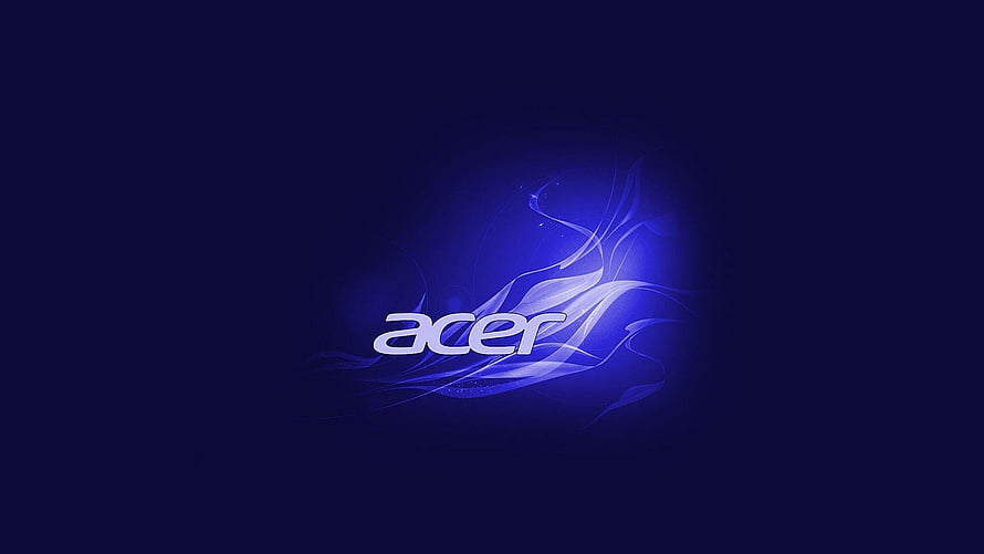 Acer Logo with Blue Light Streaks on Dark Background HD wallpaper