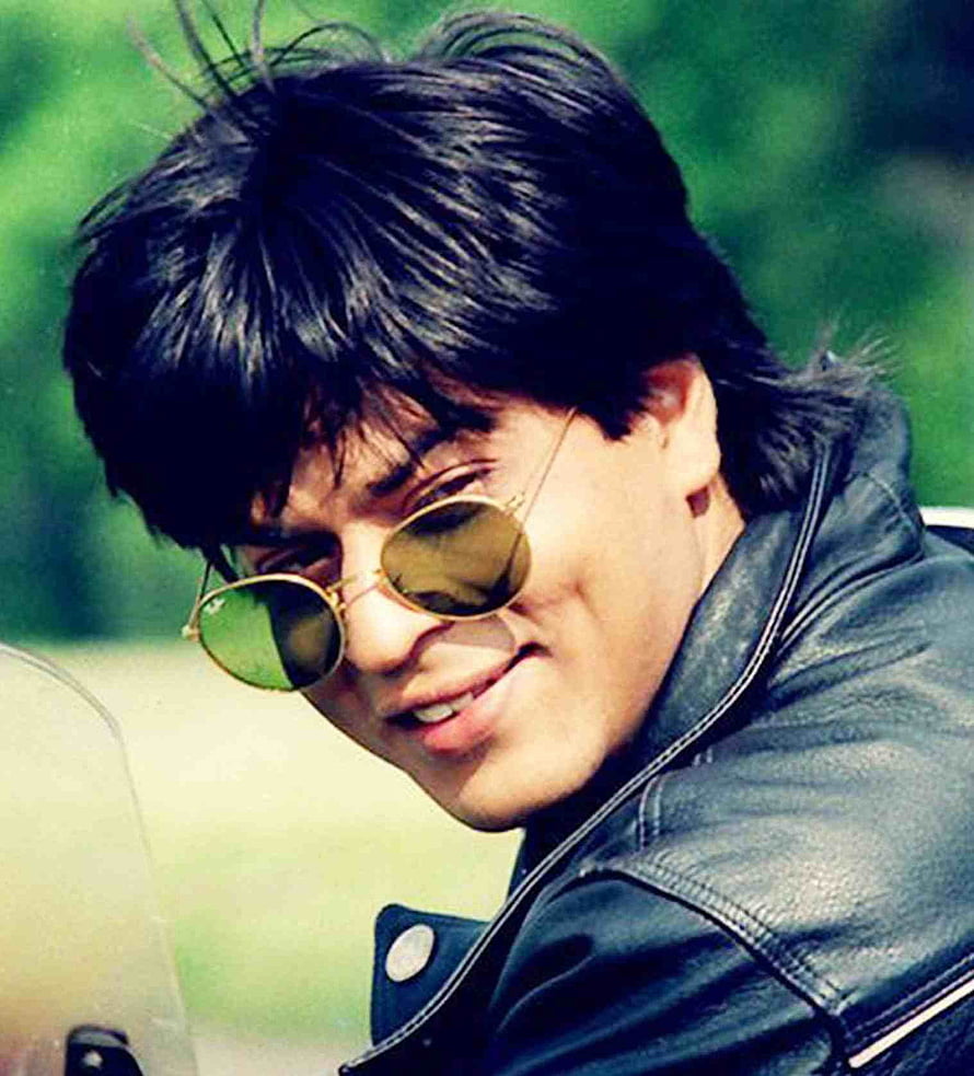 Shah Rukh Khan in Round Sunglasses and Black Leather Jacket HD phone wallpaper