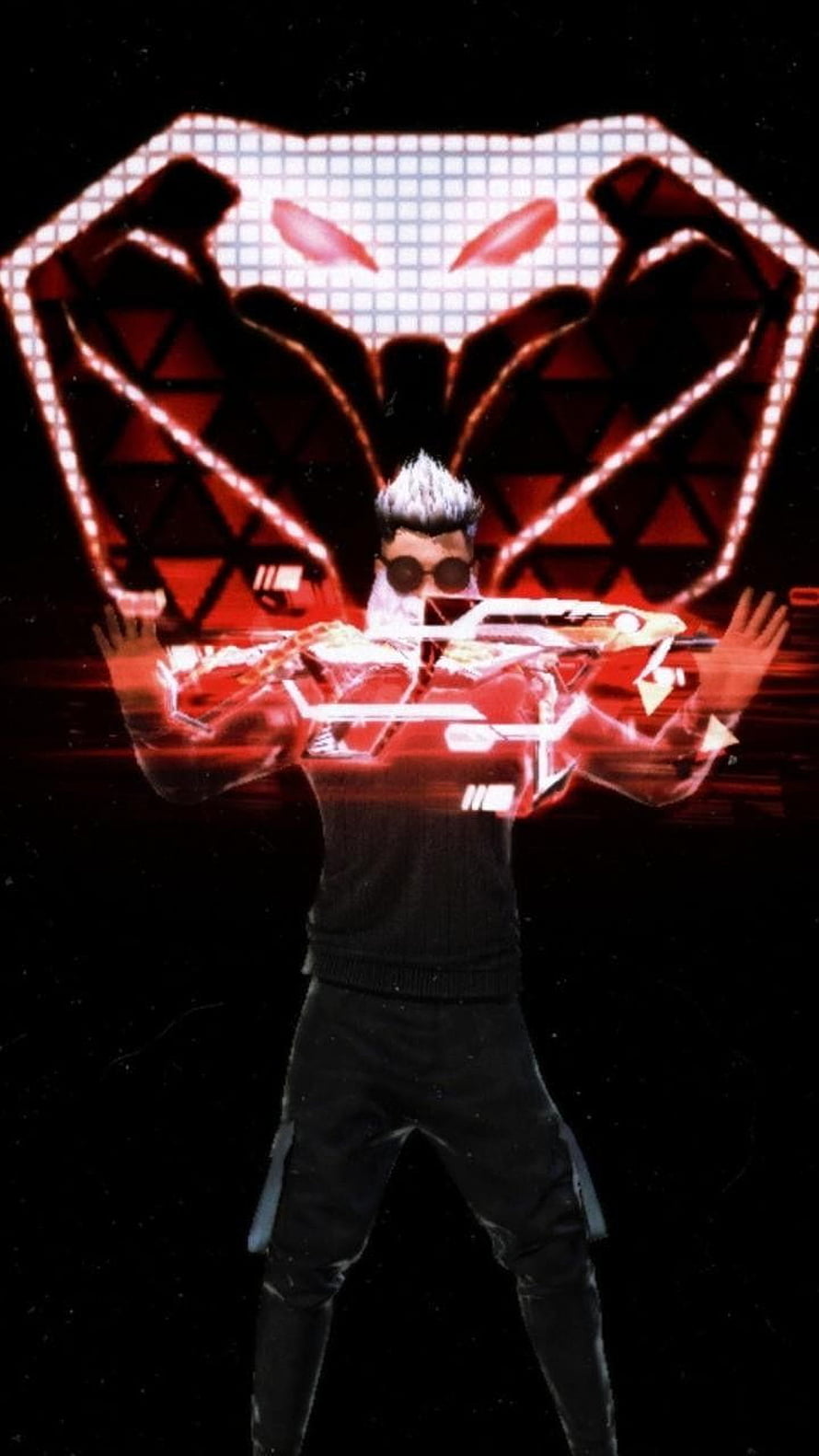 Fire Cobra Gaming Character with Red Holographic Overlay and Cyberpunk Aesthetic HD phone wallpaper