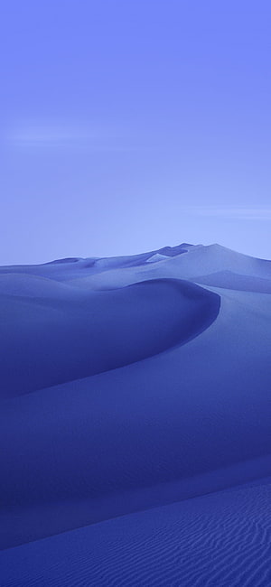 Serene Blue Sand Dunes Landscape Wallpaper HD phone wallpaper