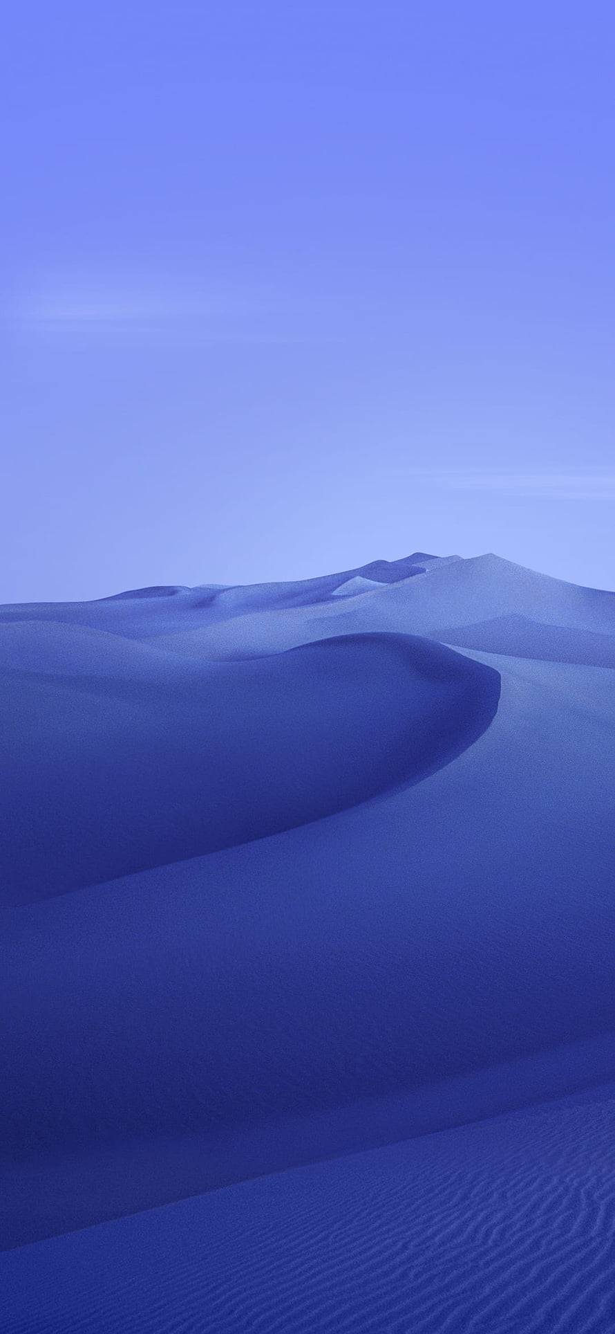 Serene Blue Sand Dunes Landscape Wallpaper HD phone wallpaper