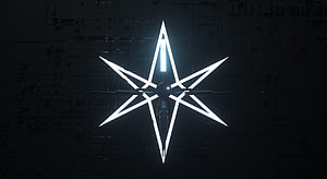 Bring Me The Horizon Ludens Glowing Star Symbol in Dark Industrial Setting HD wallpaper