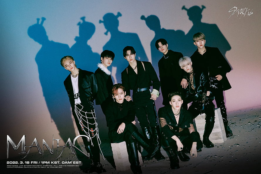 Stray Kids Maniac Concept Photo with Dramatic Shadows and Dark Styling HD wallpaper
