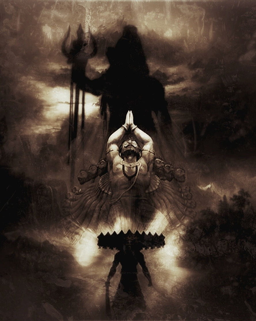Lankesh and Ravana in Epic Mythological Confrontation HD phone wallpaper