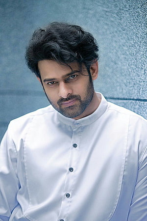 Prabhas in White Kurta Portrait Wallpaper HD phone wallpaper