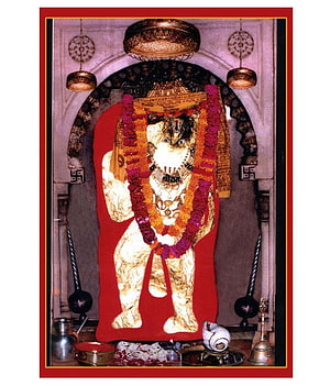 Golden Hanuman Statue in Temple Shrine with Flower Garlands and Ritual Offerings, Otil Mehandipur Balaji Hanuman Ji Print Paper Paper Wall Poster Without Frame: Buy Otil Mehandipur Balaji Hanuman Ji Print Paper Paper Wall Poster Without Frame at Best Price in India on Snapdeal, #mehandipur balaji HD phone wallpaper