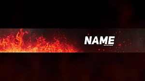 Fiery Flame Banner With Sparks And Ember Effects For Gaming Channel HD wallpaper