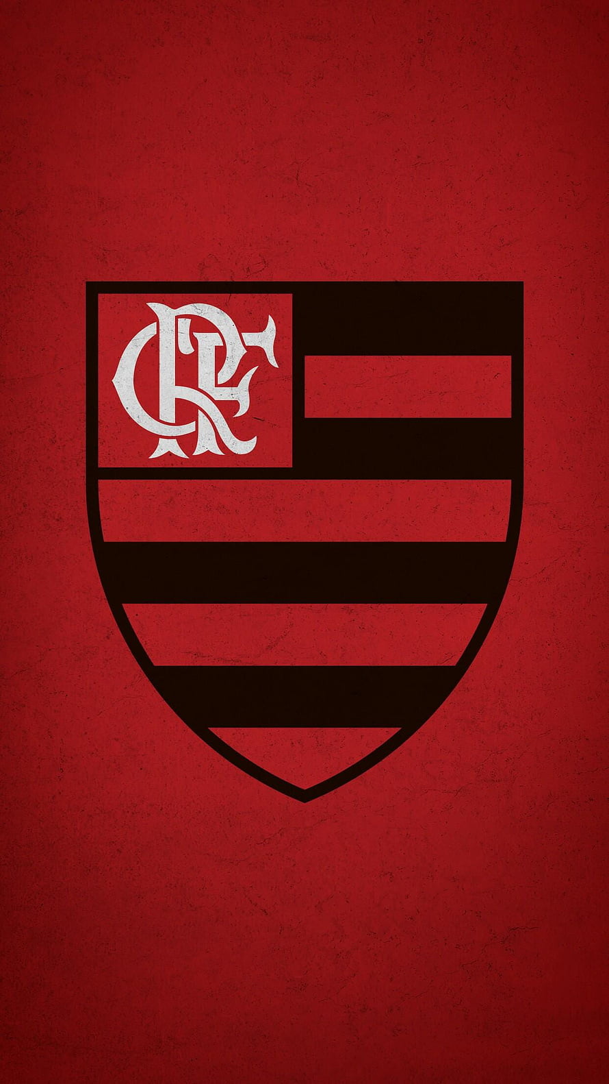 Flamengo Football Club Shield Emblem on Textured Red Background HD phone wallpaper