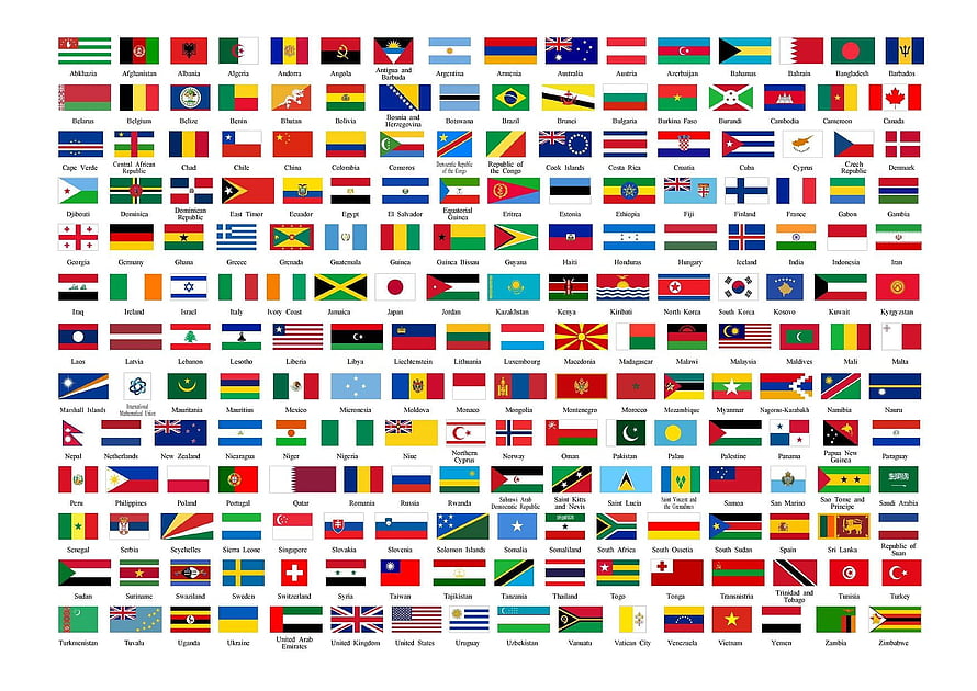 Complete Collection of National Flags From Every Country Around the World HD wallpaper