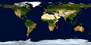 Full Earth Satellite View with Continents and Oceans HD wallpaper