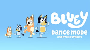 Bluey Dance Mode and Other Stories Animated Character Lineup Wallpaper HD wallpaper