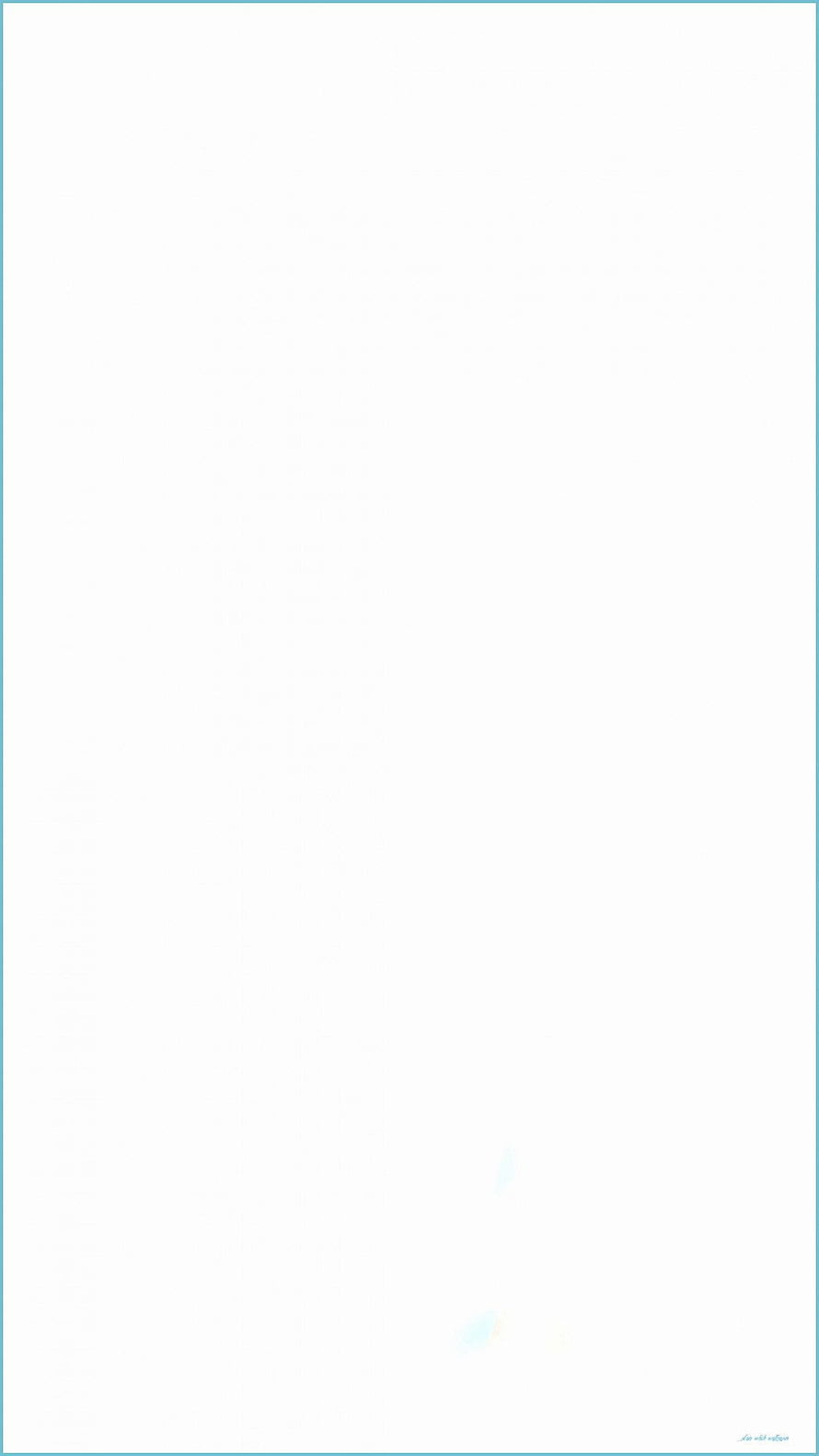 Minimalist Pure White Plain Background with Subtle Cyan Border and Faint Watermark HD phone wallpaper
