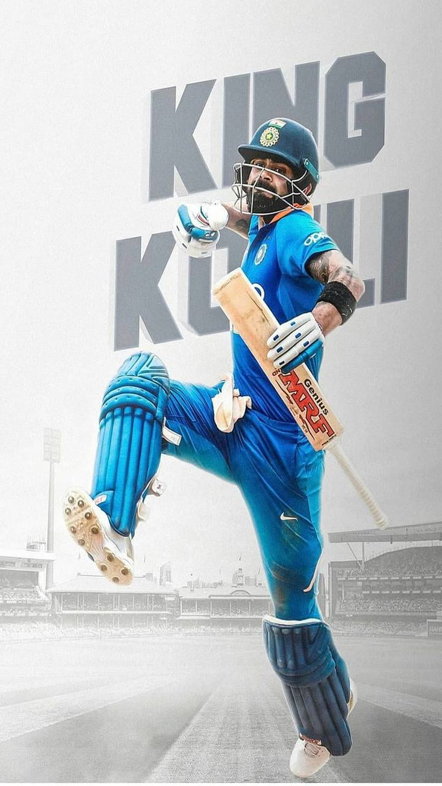 Virat Kohli King Kohli Cricket Celebration Wallpaper HD phone wallpaper
