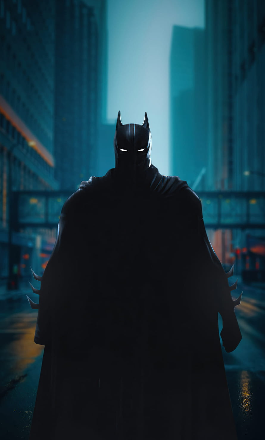 Batman Standing in Dark City Street with Glowing Eyes and Cape, 1280x2120 The Batman I Am Vengeance 2021 , Backgrounds, and, i am batman HD phone wallpaper
