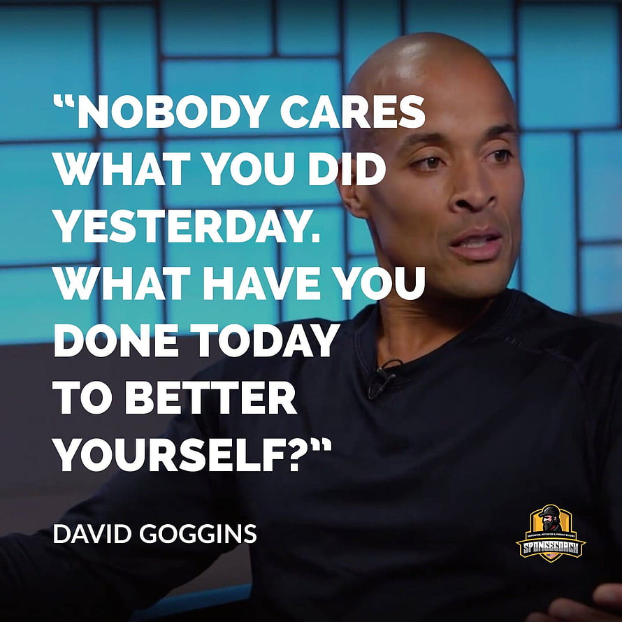David Goggins Motivational Quote on Self-Improvement and Daily Discipline HD phone wallpaper