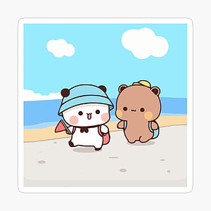 Cute Sumikko Gurashi Characters Enjoying a Sunny Day at the Beach HD phone wallpaper