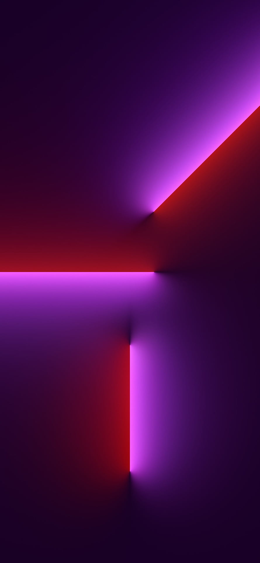 Abstract Geometric Minimalist Wallpaper with Neon Purple and Red Gradient Light HD phone wallpaper