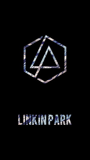 Linkin Park Marble Logo on Black Background HD phone wallpaper