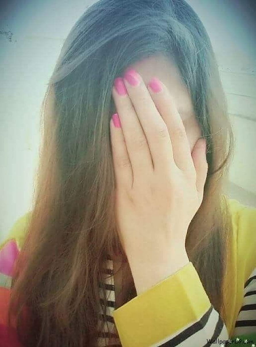 Girl with pink nail polish covering her face with hand HD phone wallpaper