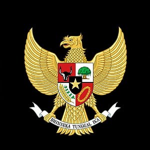 Garuda Pancasila National Emblem of Indonesia with Bhinneka Tunggal Ika Motto HD phone wallpaper