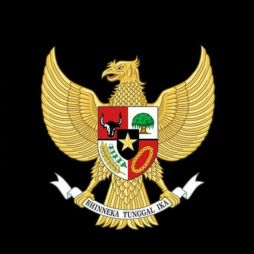 Garuda Pancasila National Emblem of Indonesia with Bhinneka Tunggal Ika Motto HD phone wallpaper