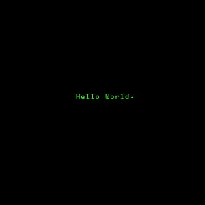Green Hello World Text On Black Background Minimalist Retro Computer Terminal Style HD phone wallpaper