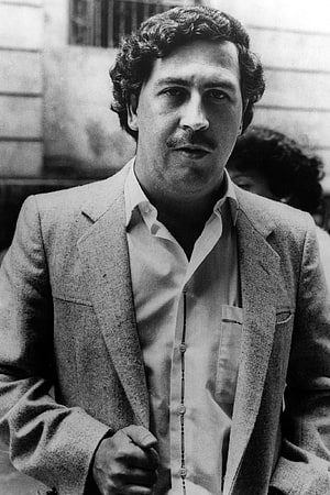 Pablo Escobar in a light suit and open shirt, black and white portrait HD phone wallpaper