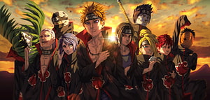 Akatsuki Organization Members Group Portrait Anime Wallpaper HD wallpaper
