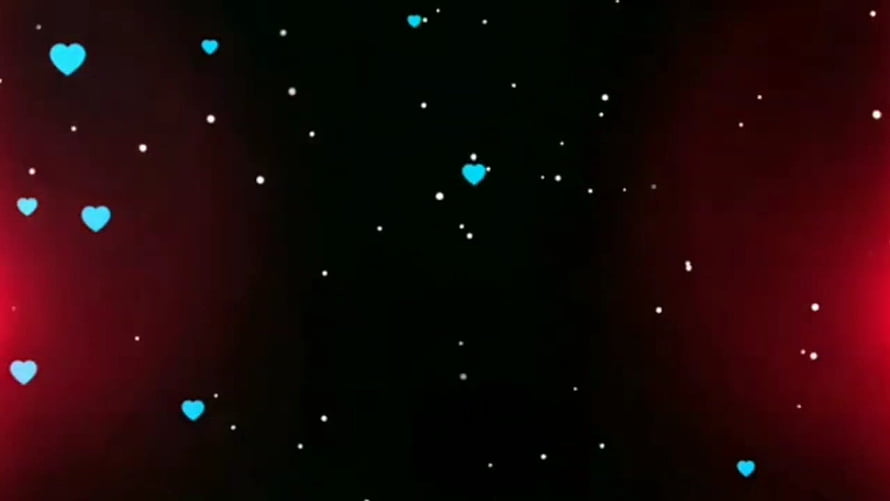 Romantic Dark Background With Glowing Blue Hearts And Sparkling Stars, Light effect with Snow and Heart Particles , Template Video Backgrounds , Kinemaster Effects – Titu Creation HD wallpaper