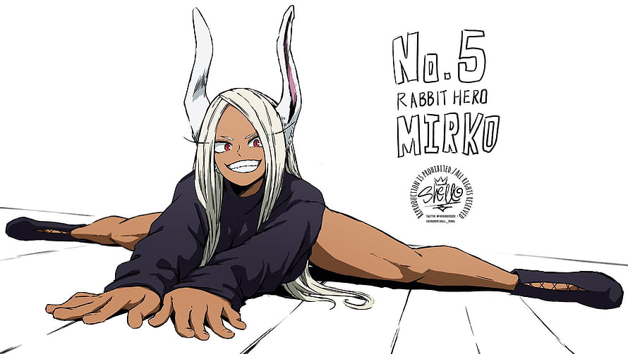 Mirko Rabbit Hero Anime Character Illustration from My Hero Academia HD wallpaper