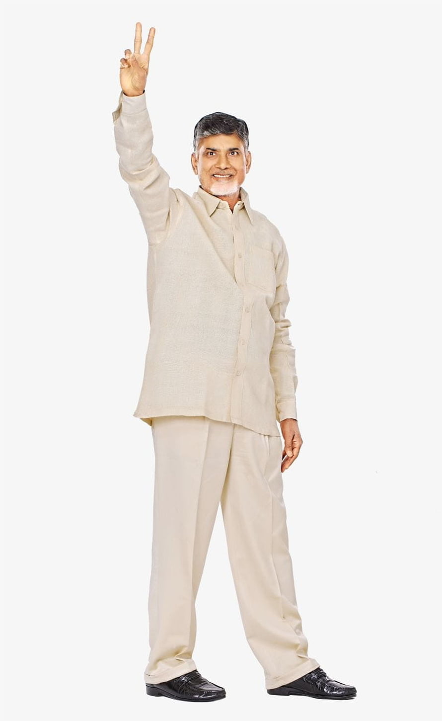 Indian man in beige kurta pajama making victory hand gesture, Nara Chandrababu Naidu Png ...pngkit, nara chandra babu naidu HD phone wallpaper