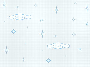 Cute Cinnamoroll Blue Starry Sky Pattern Wallpaper HD wallpaper