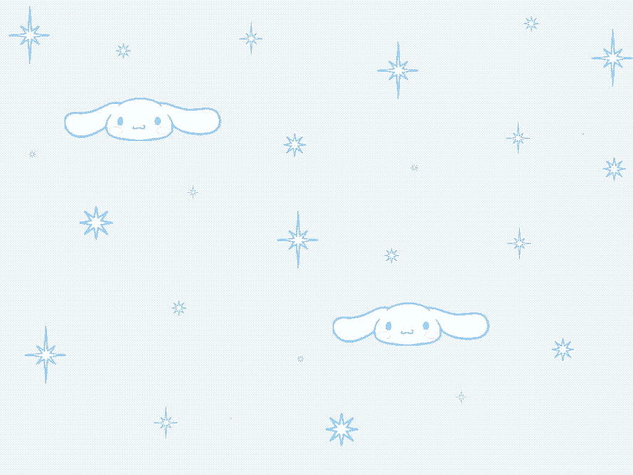Cute Cinnamoroll Blue Starry Sky Pattern Wallpaper HD wallpaper