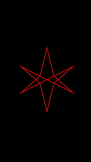 Red Pentagram Star Symbol On Black Background Minimalist Occult Wallpaper HD phone wallpaper