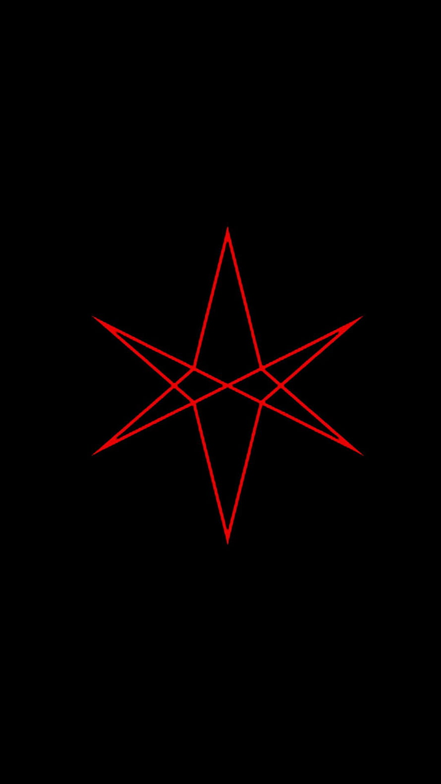 Red Pentagram Star Symbol On Black Background Minimalist Occult Wallpaper HD phone wallpaper