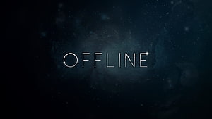 Offline Status Screen with Deep Space Nebula and Starfield Background HD wallpaper