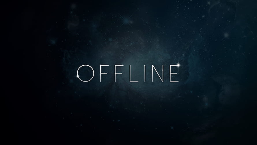 Offline Status Screen with Deep Space Nebula and Starfield Background HD wallpaper