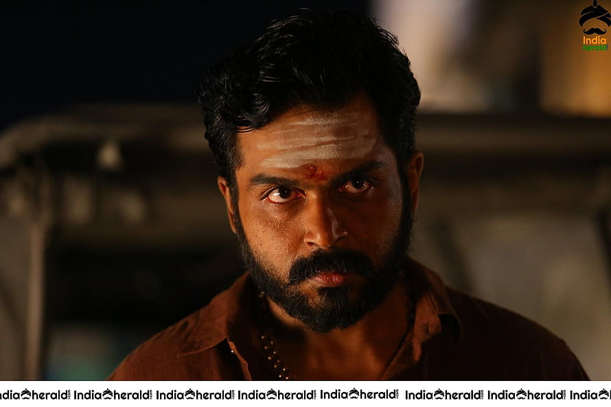 Karthi in Kaithi Movie Still with Intense Expression and Forehead Mark HD wallpaper