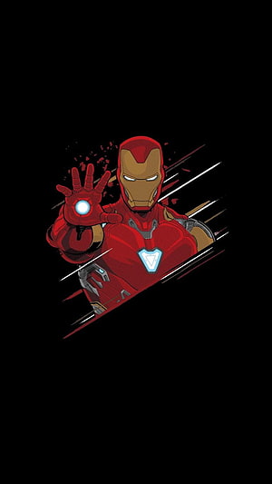 Iron Man Repulsor Blast Comic Style Illustration on Black Background, True Ultra Iron Man Black , iron man HD phone wallpaper