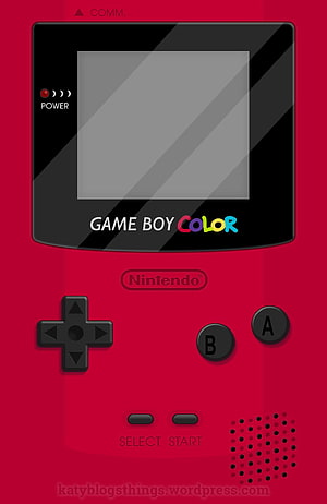 Red Nintendo Game Boy Color Handheld Console Front View HD phone wallpaper