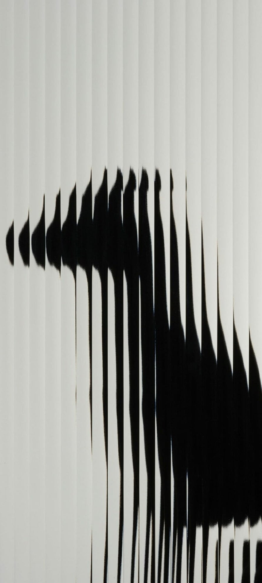 Minimalist Black and White Abstract Shadow Pattern on Vertical Striped Background HD phone wallpaper