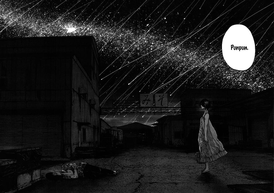 Punpun from Oyasumi Punpun manga panel under meteor shower, Steam Workshop::Oyasumi Punpun, #oyasumi punpun HD wallpaper