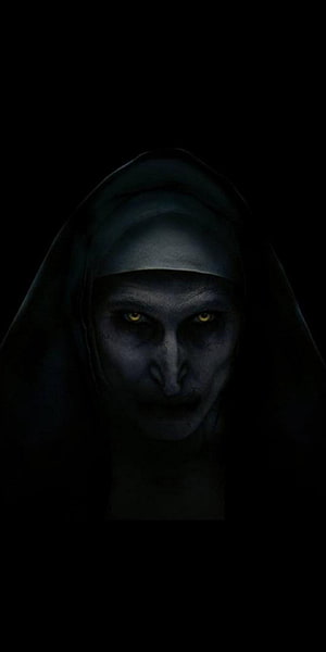 Eerie Hooded Ghost Face with Glowing Yellow Eyes in Dark Horror Portrait HD phone wallpaper